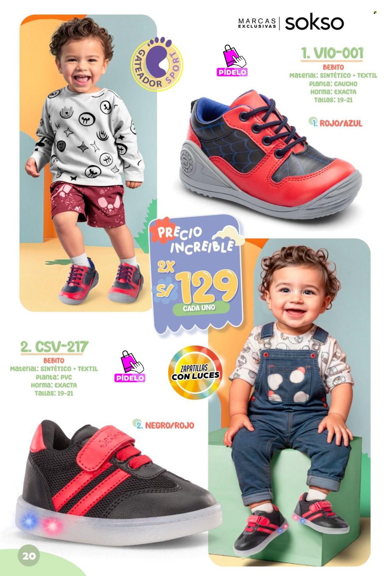 thumbnail - Folleto actual SOKSO - 1.4.2024 - 19.5.2024 - Ventas - zapatilla, zapatillas niños. Página 20.