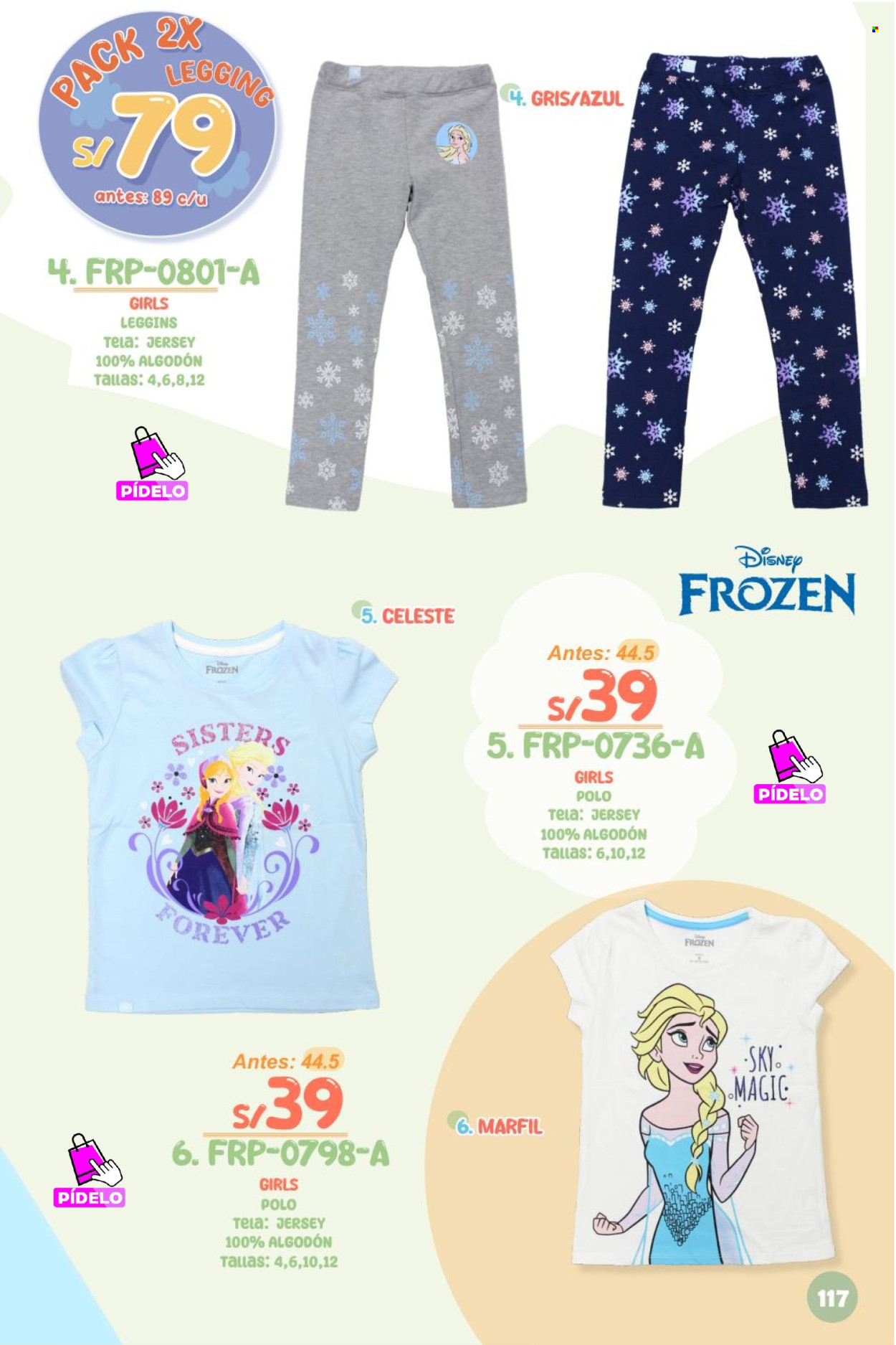 thumbnail - Folleto actual SOKSO - 1.4.2024 - 19.5.2024 - Ventas - Frozen, Disney, jersey, leggings. Página 117.