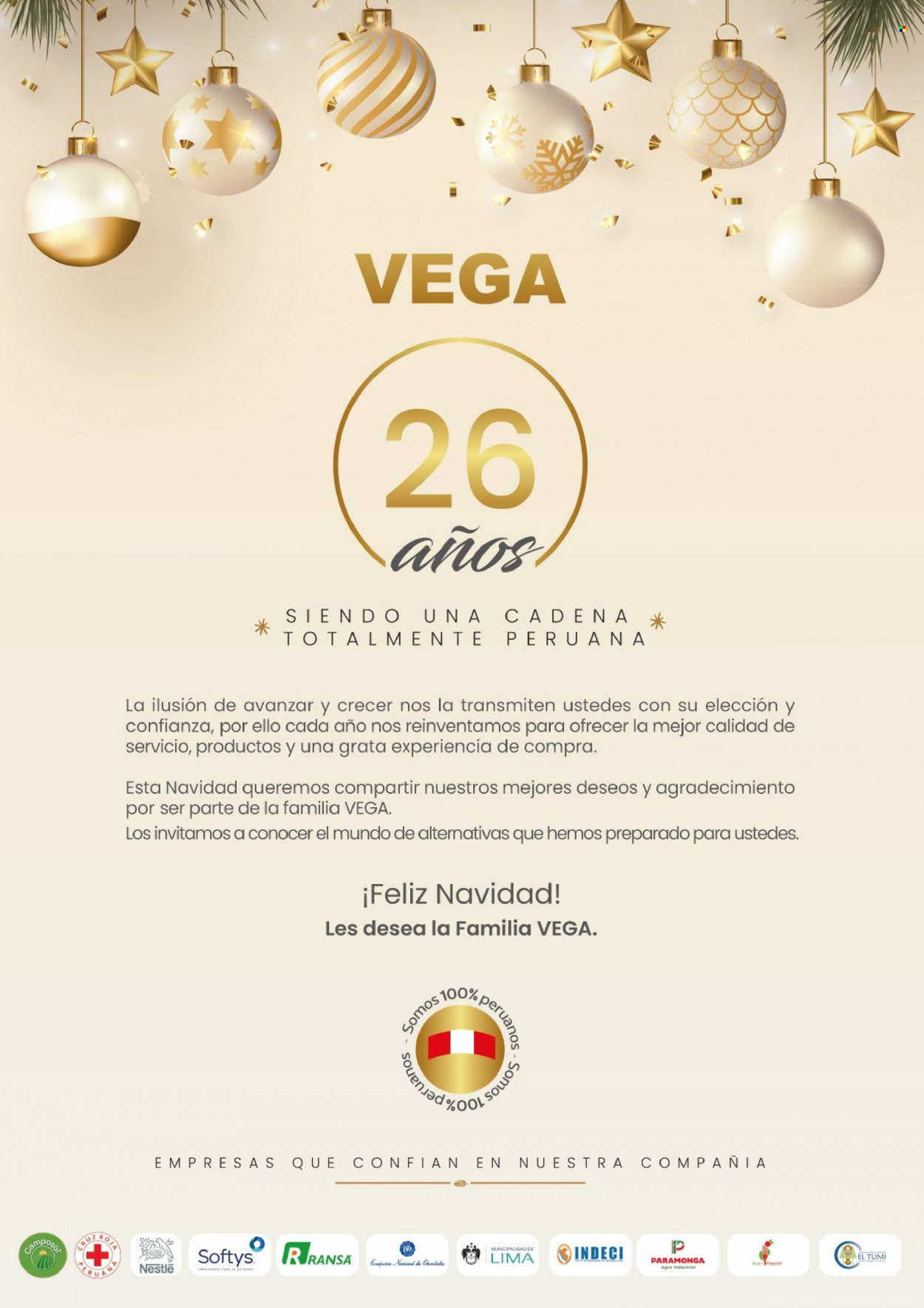 Catálogo Vega. Página 2.