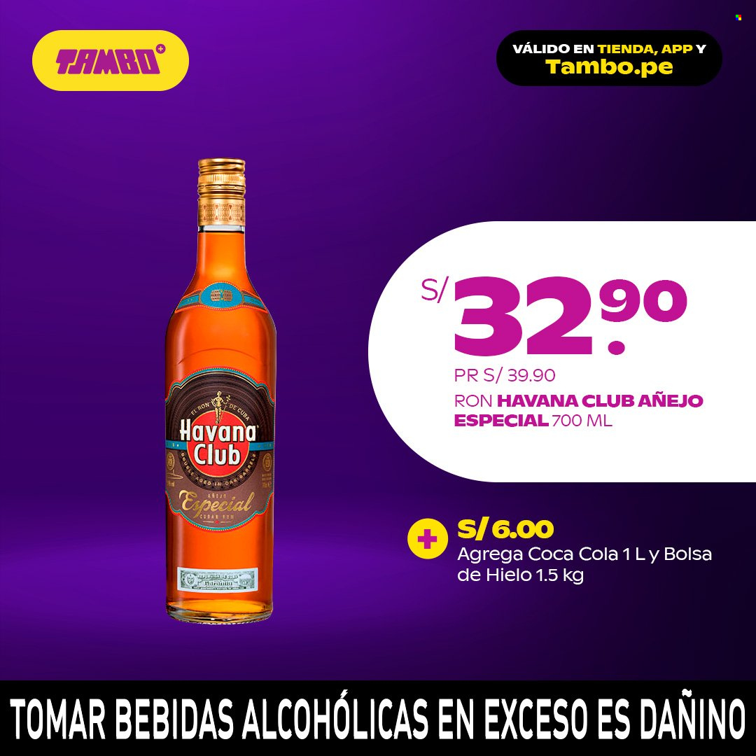 Folleto actual Tambo - 5.1.2023 - 1.2.2023 - Ventas - bebida alcohólica, bebida, Coca-cola, ron, Havana Club. Página 5.